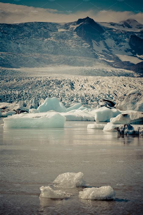 Jokulsarlon Glacier Lagoon Iceland Nature Photos Creative Market