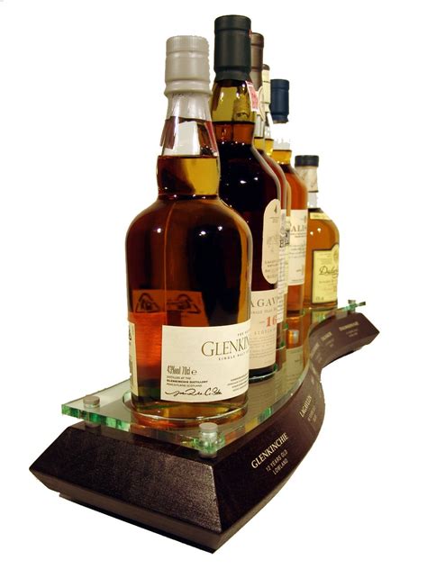 Classic Malts Whisky Bottle Display Of Scottish Scotch