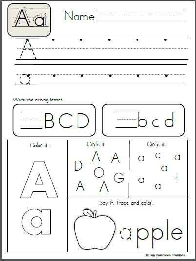 Kline, lauren / family resources / the english alphabet on the first page. Free Alphabet Letter A Writing Practice (With images ...