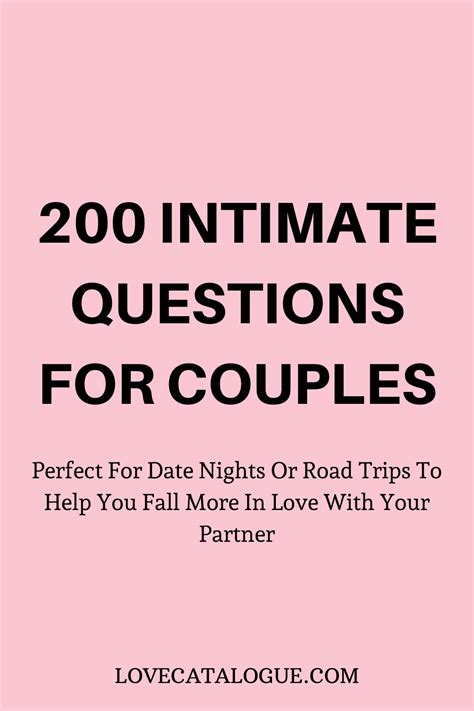 200 questions to ask your lover to spice things up intimate questions
