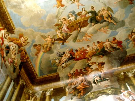 See a recent post on tumblr from @fuckyeahwallpaintings about ceiling painting. Renaissance Ceiling paintings