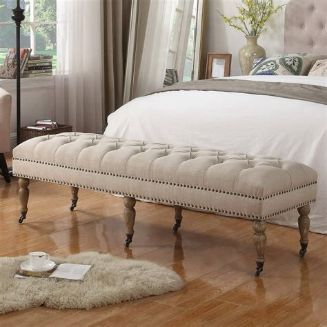 Alton Furniture Berta Upholstered Ottoman Bedroom Bench Multiple