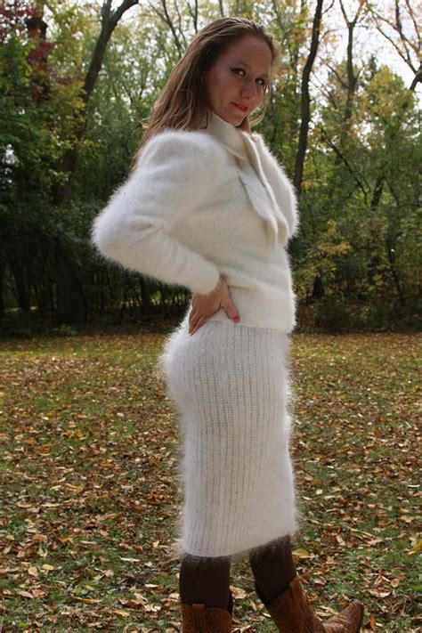 White In Angora And Mohair Girls Sweaters Fluffy Sweater Angora Sweater