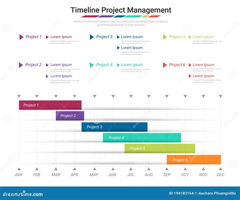 Project Timeline Graph Gantt Progress Chart Of Project Cartoon Vector