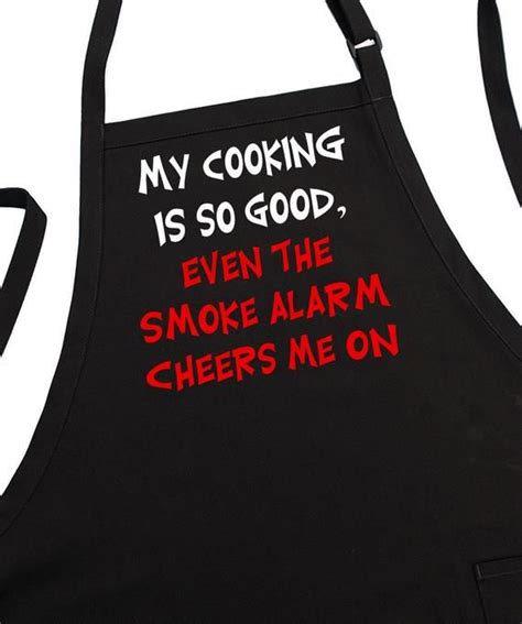 Funny Kitchen Apron My Cooking Is So Good Black Two Pockets Etsy In