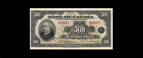 First Series 500 Note Bank Of Canada Museum