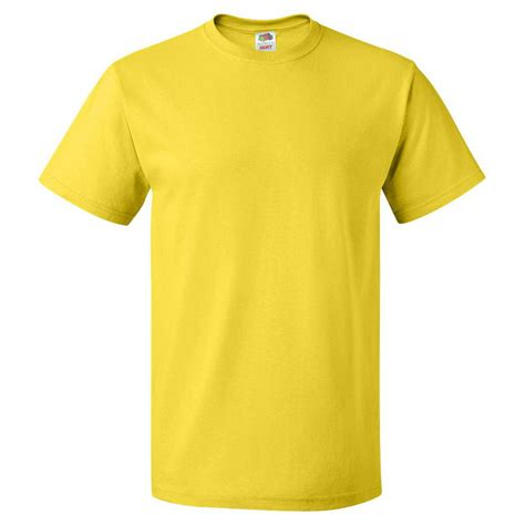 Fruit Of The Loom 3930 Lightweight Cotton T Shirt Yellow 4x Large