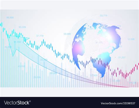 Stock Market Background Or Forex Trading Business Vector Image