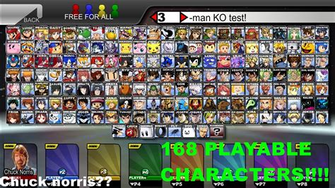 Ssf2 Menu With 168 Characters Youtube
