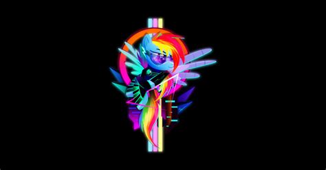 Synthwave Rainbow Dash My Little Pony T Shirt Teepublic