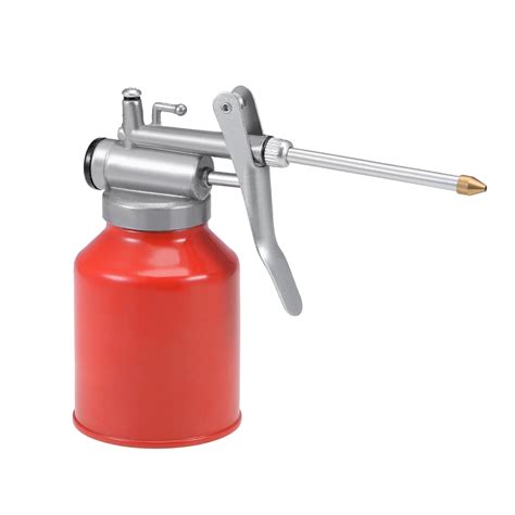 Oil Can Pump Oiler250ml Metal High Pressure Lubrication Bottle Manual Oil Gun With Rigid Spout