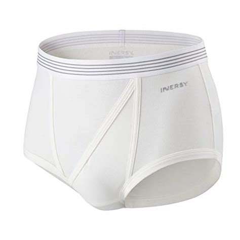 Innersy Mens Underwear Classic Cotton Briefs With N Front Open Fly