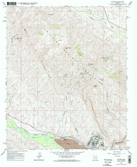 Yellowmaps Hayden Az Topo Map 124000 Scale 75 X 75