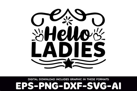 Hello Ladies Graphic By Shopdrop · Creative Fabrica