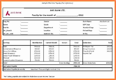 10 Payslip Template Excel Excel Templates