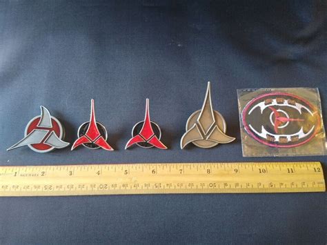 Star Trek Tv Series Klingon Logo Metal Lapel Pins And Patch Lot Ebay