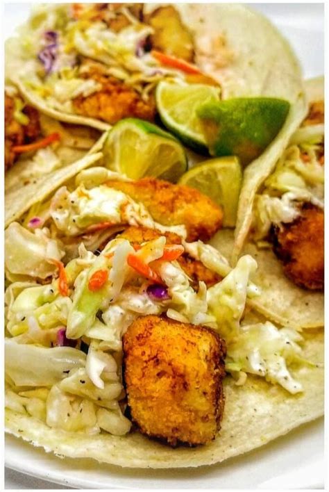 Other mild white fish that works well for these tacos is tilapia, halibut, or mahi mahi. Fried Fish Tacos with Tangy Slaw & Sweet Potato Fries ...