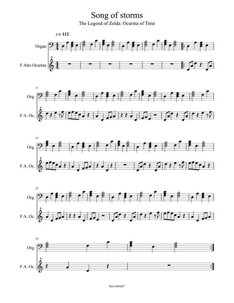 Play along with guitar, ukulele, or piano with interactive chords and diagrams. Song of storms Sheet music for Alto, Crash (Solo) | Musescore.com