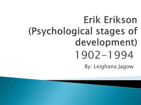 😀 Erik Erikson Eight Stages Of Personality Development Eriksons 8