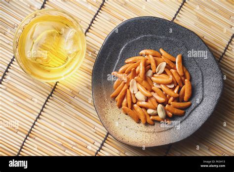 Japanese Rice Crackers Stock Photo Alamy