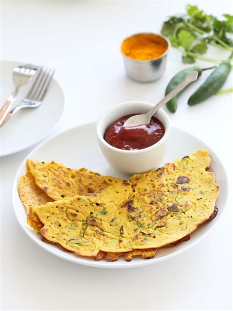 Classic Savory Indian Chickpea Flour Pancakes Recipe