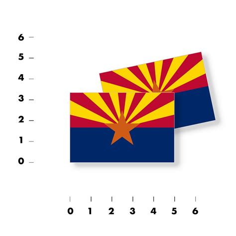 Arizona Flag Decal Arizona Flag Sticker Arizona State Flag Etsy