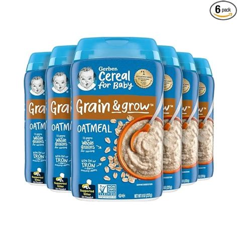Gerber Baby Cereal 1st Foods Grain And Grow Oatmeal 8 Oz Andlı Paket