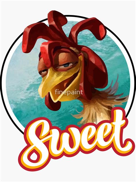 Chicken Joe Surfs Up Sweet Surf Sticker For Sale By Finepaint