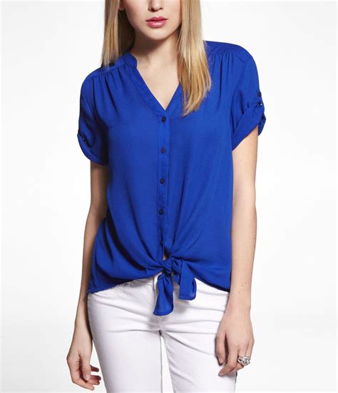 Cobalt Blue Blouse Shirt Blouses Womens Shirts Women Shirts Blouse