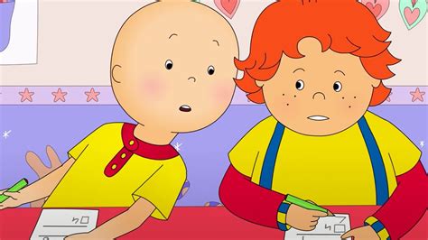 Caillou And The School Test Caillou Cartoon Youtube