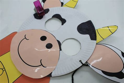 Cute Paper Plate Cow Mask Free Printable Sheet Diy
