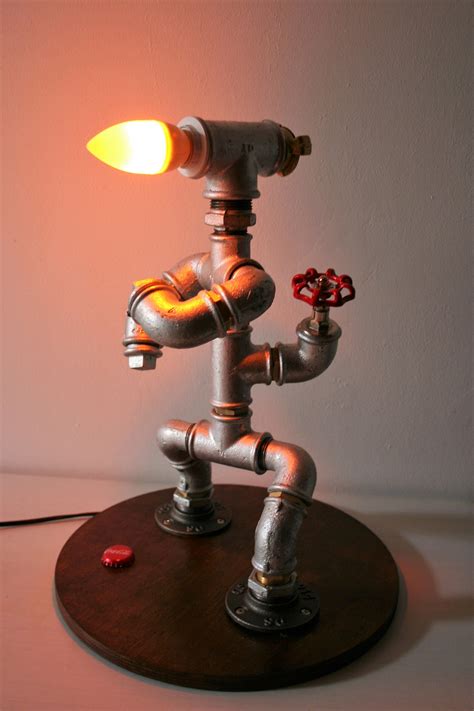 Steampunk Robot Lamp Style Lamp Industrial Desk Lamp Edison Etsy