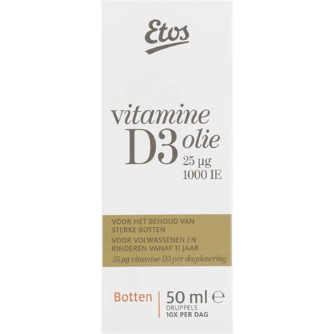 Etos Vitamine D3 Hooggedoseerd Olie Aanbieding Bij Albert Heijn
