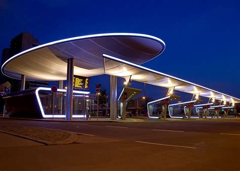 Busbahnhof Halle An Der Saale Bogendach Aus Pvc Pes Membranen Und