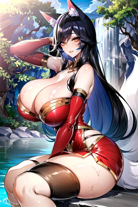 Rule 34 1girls 9 Tails Ahri Ai Generated Curvaceous Curvy Body Fox