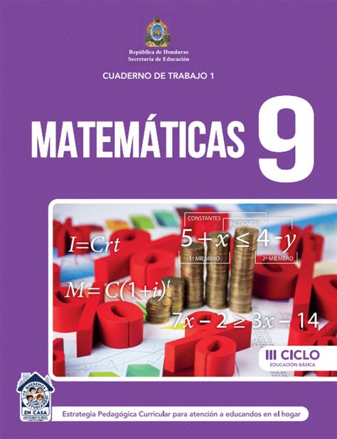 Cuaderno De Trabajo De Matematicas Noveno Grado Honduras Zona Del