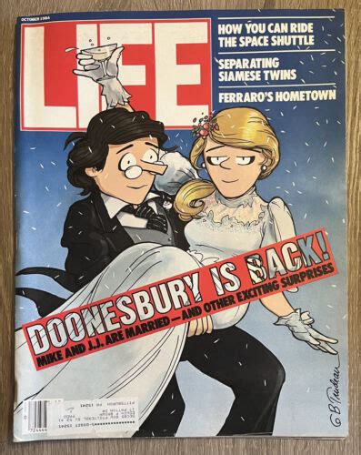 Life Magazine October 1984 Doonesbury Back Mike And Jj Are Married Siamese Twins Ebay