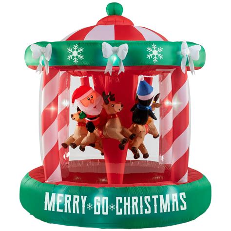 Holiday Time 7 Carousel Inflatable By Gemmy Industries