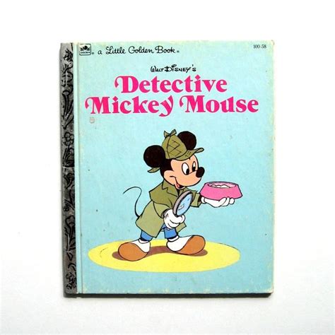 Vintage Book Detective Mickey Mouse 1985 A Little Golden Etsy