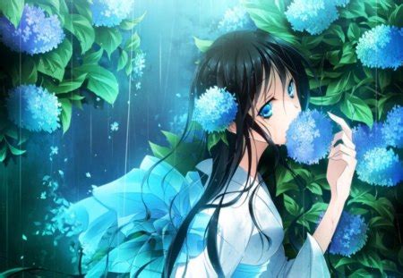 Blue Flower Other Anime Background Wallpapers On Desktop Nexus