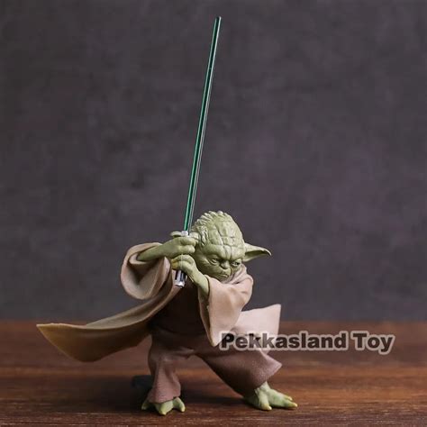 Promo Offer Star Wars Jedi Knight Yoda With Lightsaber Mini Pvc Action