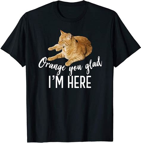 Orange You Glad Im Here Tabby Cat Lover Graphic T Shirt In 2020 T