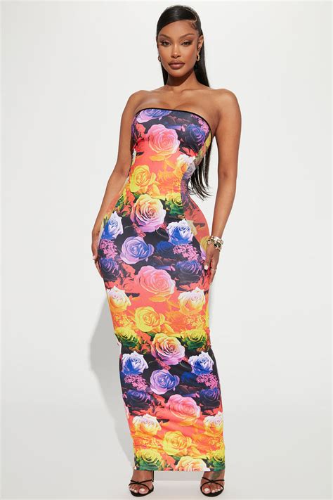 Cassidy Floral Maxi Dress Multi Color Fashion Nova Dresses