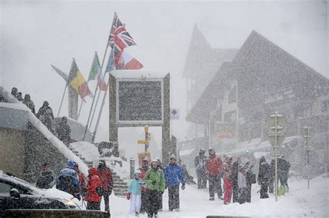 French Alps Hit By Massive Snowfall Thousands Of Cars Stranded Photos