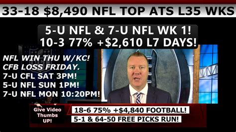 If you are new to weekly nfl picks, this page is a free and trusted source for expert advice. FREE NFL PICKS WEEK 1 - Expert NFL Predictions Against the ...