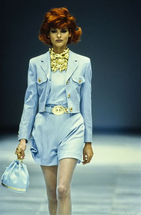 Linda Evangelista At Versace Ss 1992 Chic As Fk