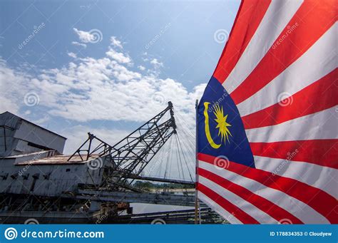 Season's greetings from tanjung tualang tin dredge no. Malaysia Flag Waving At Tanjung Tualang Tin Dredge ...