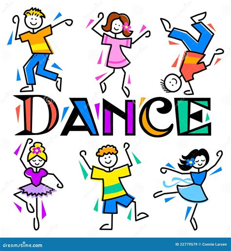 Cartoon Kids Danceeps Royalty Free Stock Images Image 22779579