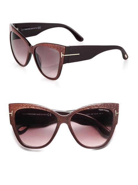 Tom Ford Anoushka 57mm Cats Eye Sunglasses In Brown Lyst