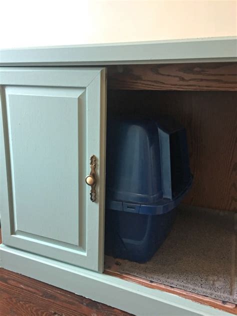 Old Cabinet To Cat Litter Box Furniture Wow Hide A